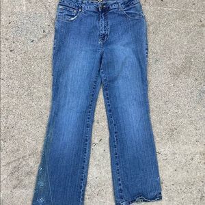 ARIZONA JEAN CO BUTTERFLY WOMENS JEANS 16 1/2
